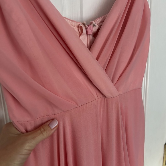 Lulus “All About Love” size small coral rose chiffon - Picture 6 of 8